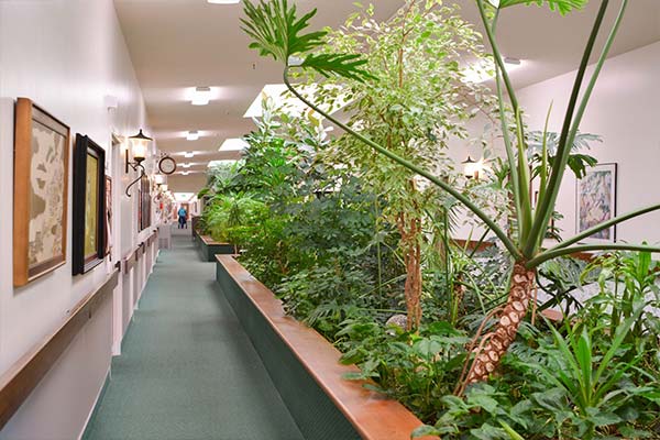 Gardens indoor hall view left side